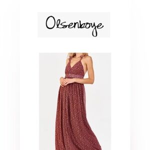 Olsenboye Women's Multicolor Floral Maxi Dress M